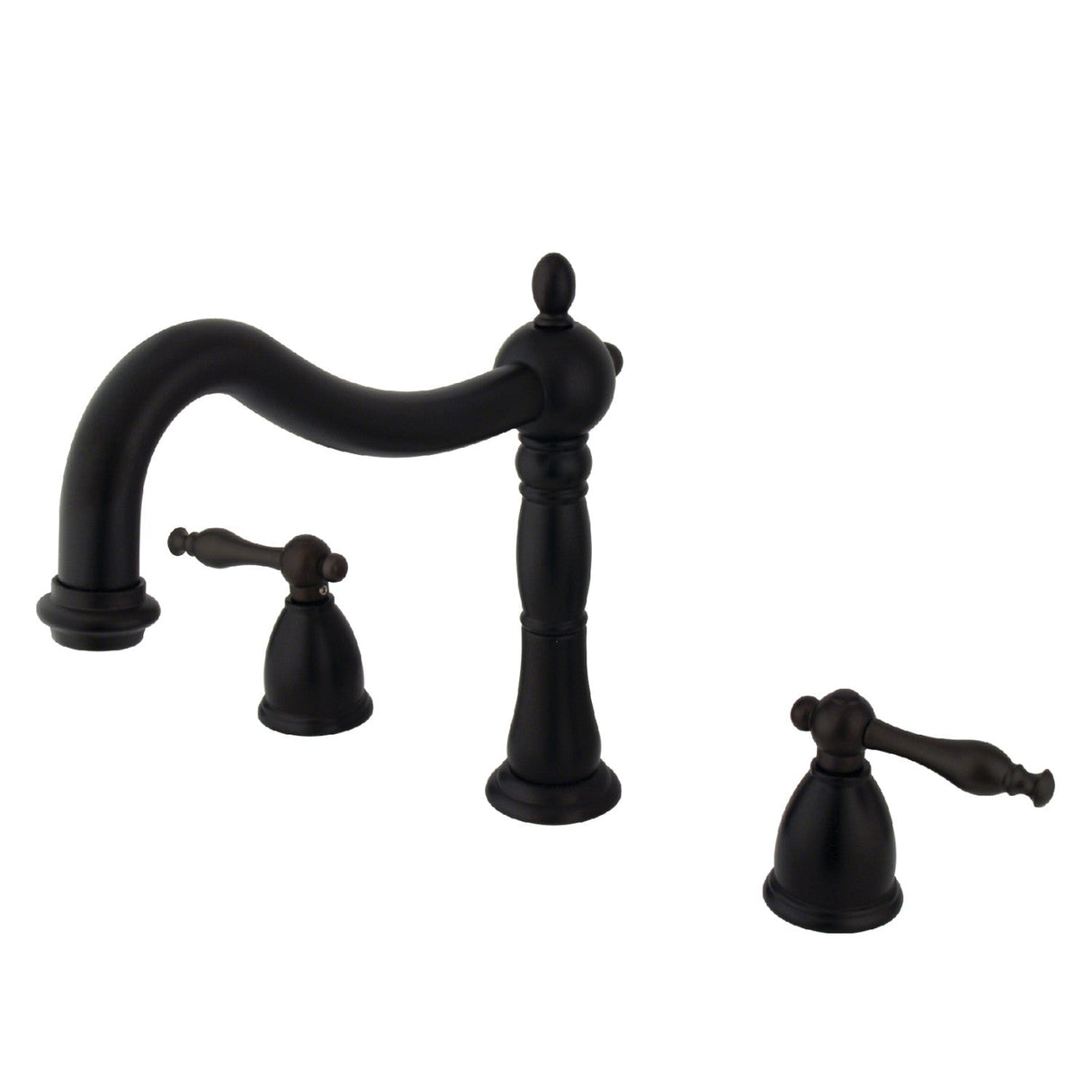 Naples KS1345NL Two-Handle 3-Hole Deck Mount Roman Tub Faucet, Oil Rubbed Bronze