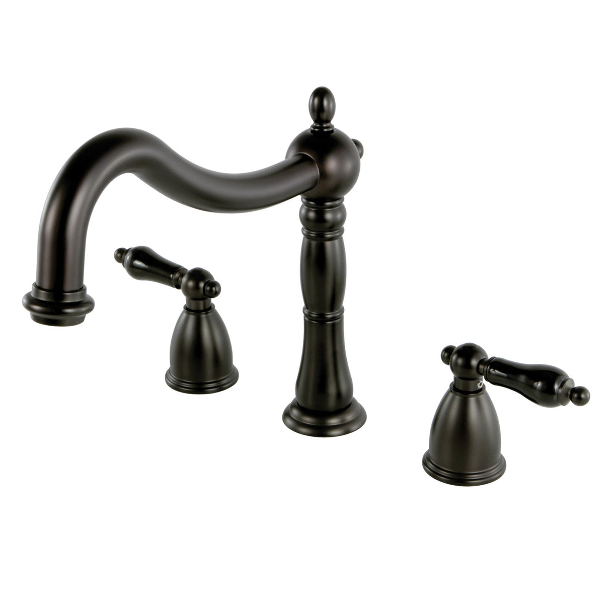 Duchess KS1345PKL Two-Handle 3-Hole Deck Mount Roman Tub Faucet, Oil Rubbed Bronze