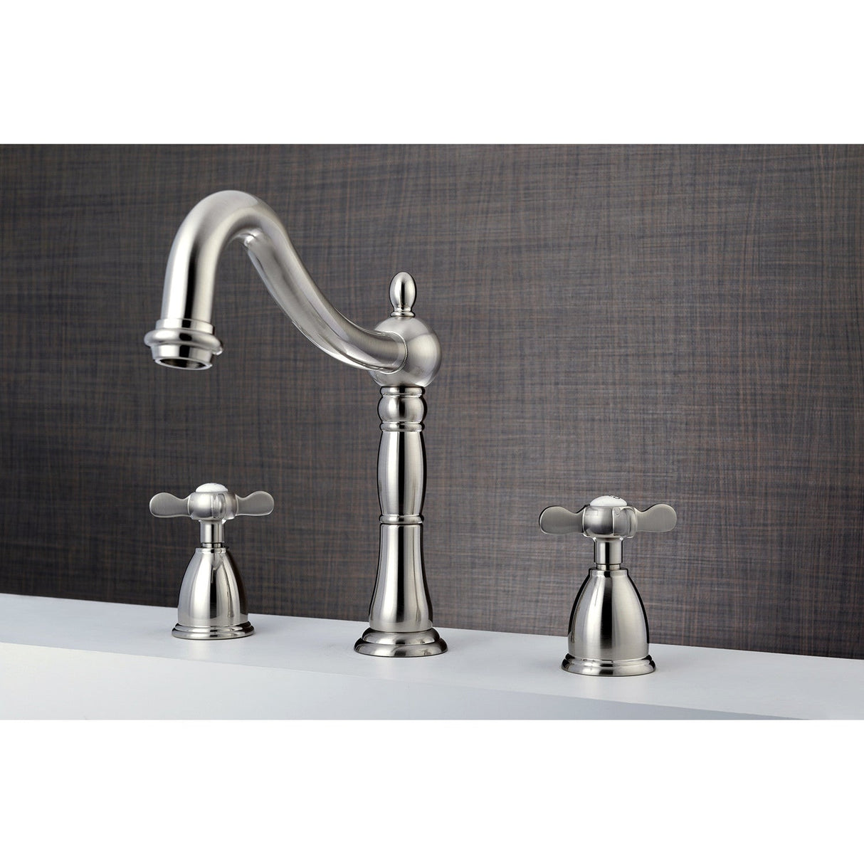 Essex KS1348BEX Two-Handle 3-Hole Deck Mount Roman Tub Faucet, Brushed Nickel