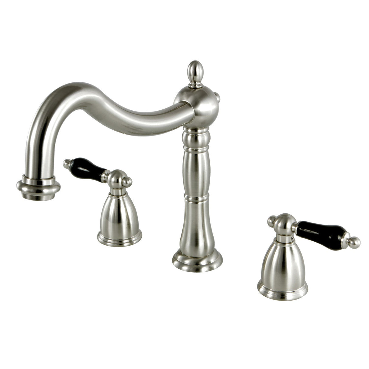 Duchess KS1348PKL Two-Handle 3-Hole Deck Mount Roman Tub Faucet, Brushed Nickel