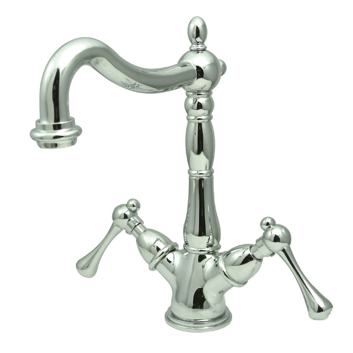 Heritage KS1491BL Two-Handle 1-or-3 Hole Deck Mount Vessel Faucet, Polished Chrome