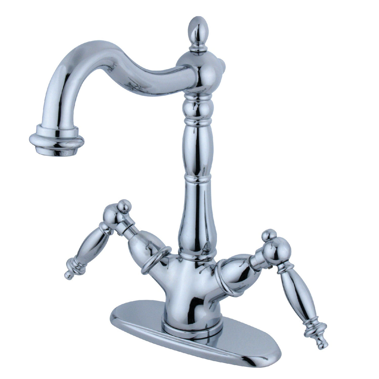 Heritage KS1491TL Two-Handle 1-or-3 Hole Deck Mount Vessel Faucet, Polished Chrome