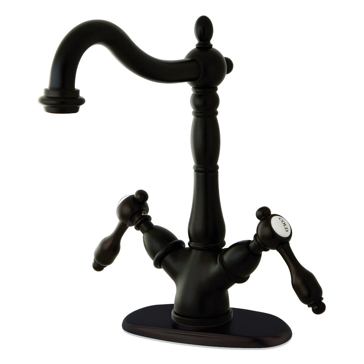 Tudor KS1495TAL Two-Handle 1-or-3 Hole Deck Mount Vessel Faucet, Oil Rubbed Bronze