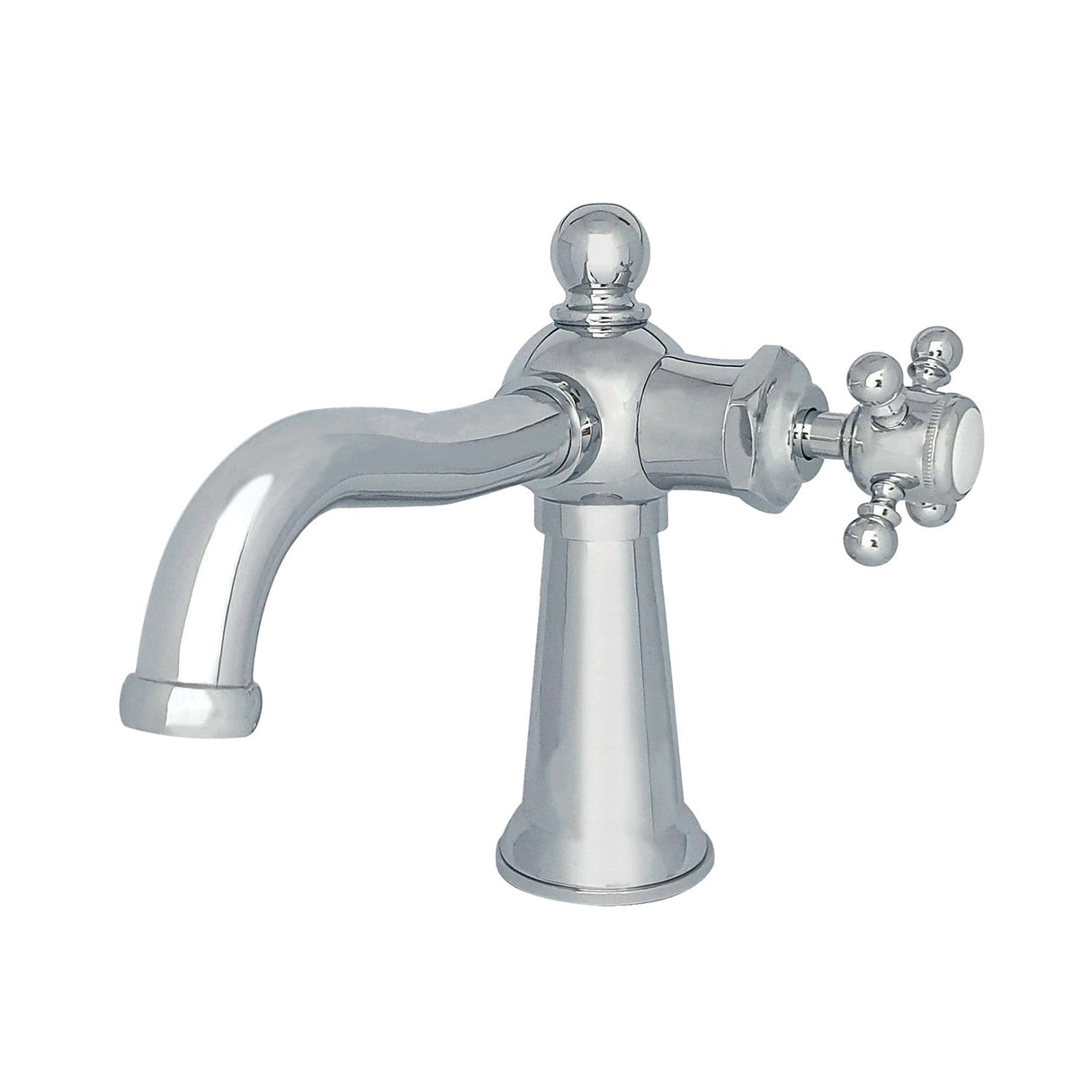 Nautical KS154BXCP Single-Handle 1-Hole Deck Mount Bathroom Faucet with Push Pop-Up, Polished Chrome