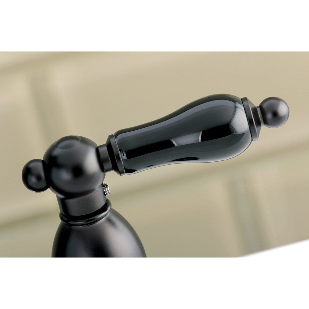 Duchess KS1605PKL Two-Handle 3-Hole Deck Mount 4" Centerset Bathroom Faucet with Brass Pop-Up, Oil Rubbed Bronze