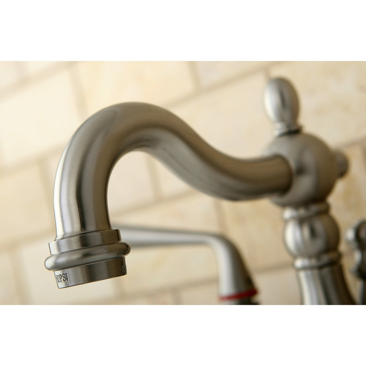 Silver Sage KS1608ZL Two-Handle 3-Hole Deck Mount 4" Centerset Bathroom Faucet with Brass Pop-Up, Brushed Nickel