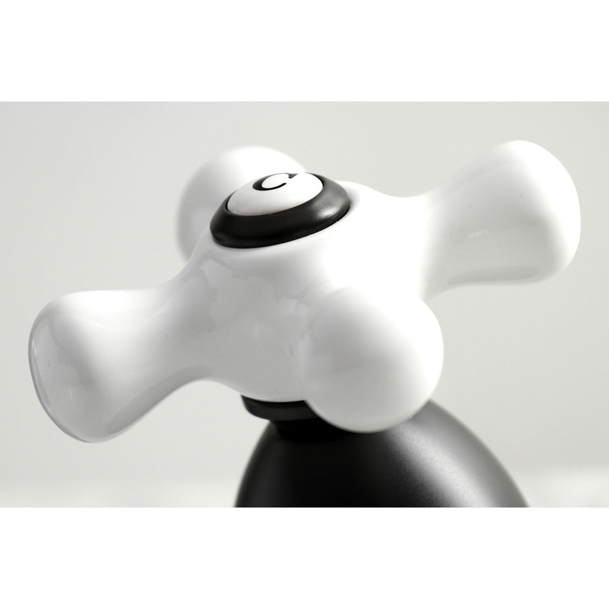 Heritage KS1970PX Two-Handle 3-Hole Deck Mount Widespread Bathroom Faucet with Brass Pop-Up, Matte Black