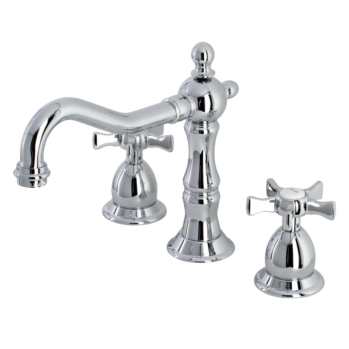 Hamilton KS1971NX Two-Handle 3-Hole Deck Mount Widespread Bathroom Faucet with Brass Pop-Up, Polished Chrome
