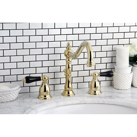 Duchess KS1992PKL Two-Handle 3-Hole Deck Mount Widespread Bathroom Faucet with Brass Pop-Up, Polished Brass