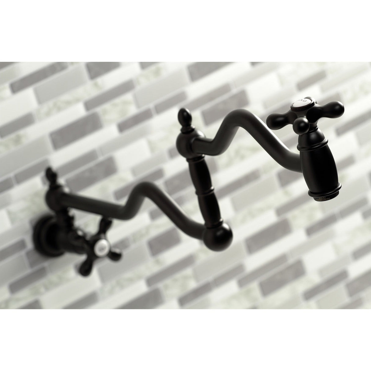 Heritage KS2100AX Two-Handle Pot Filler, Matte Black