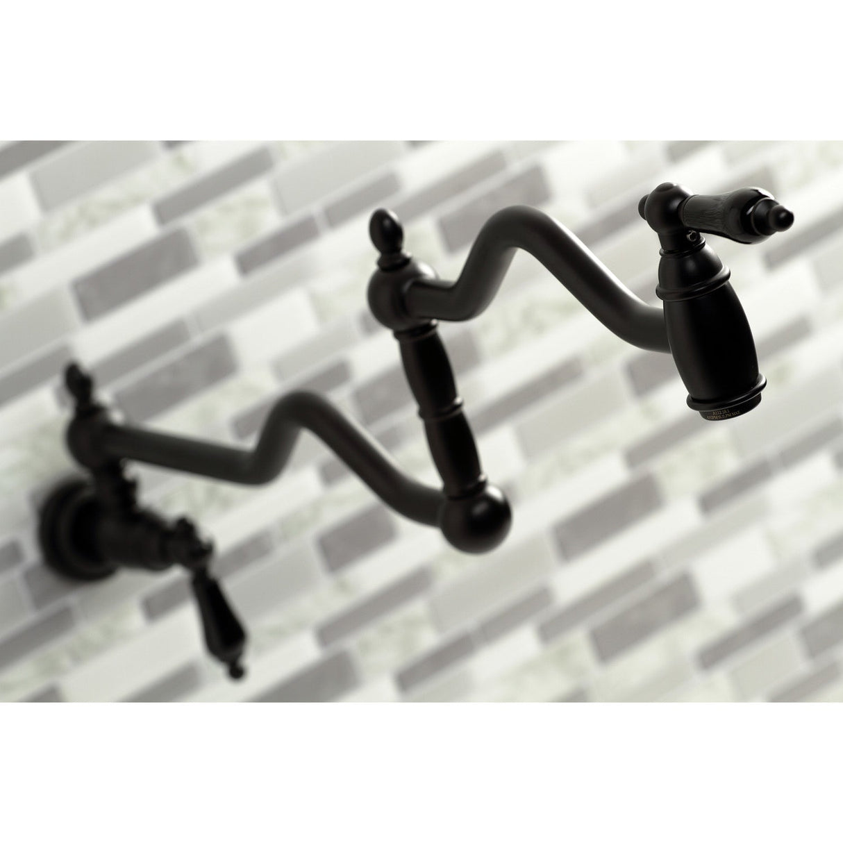 Duchess KS2100PKL Two-Handle Pot Filler, Matte Black