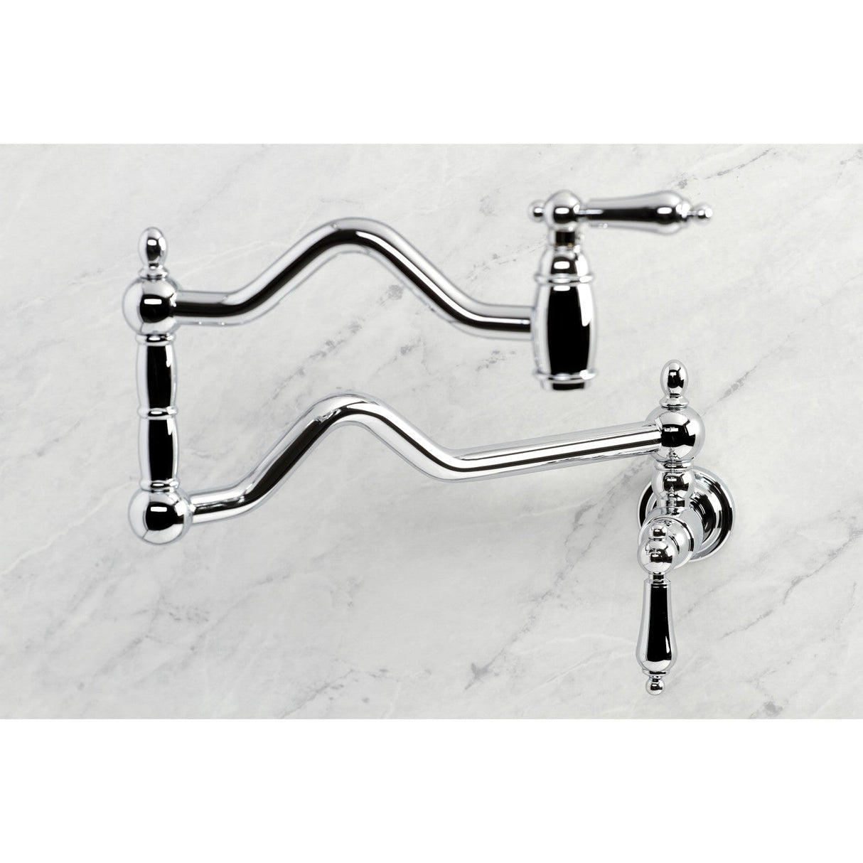 Heritage KS2101AL Two-Handle Pot Filler, Polished Chrome