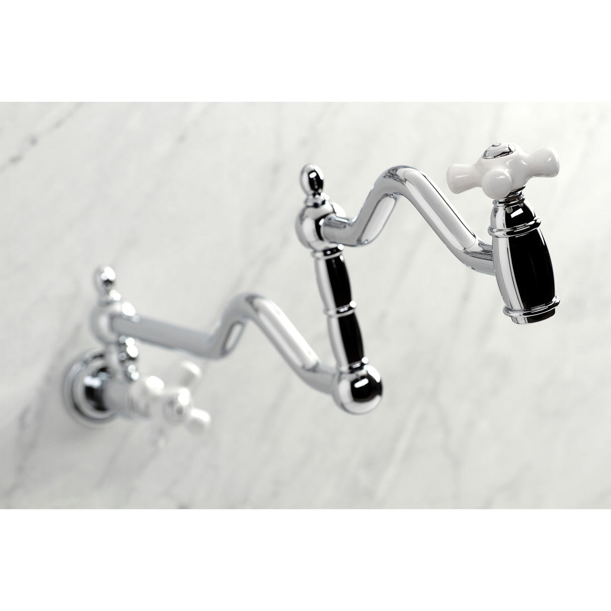 Heritage KS2101PX Two-Handle Pot Filler, Polished Chrome