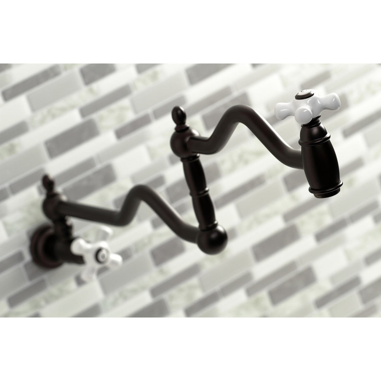 Heritage KS2105PX Two-Handle Pot Filler, Oil Rubbed Bronze