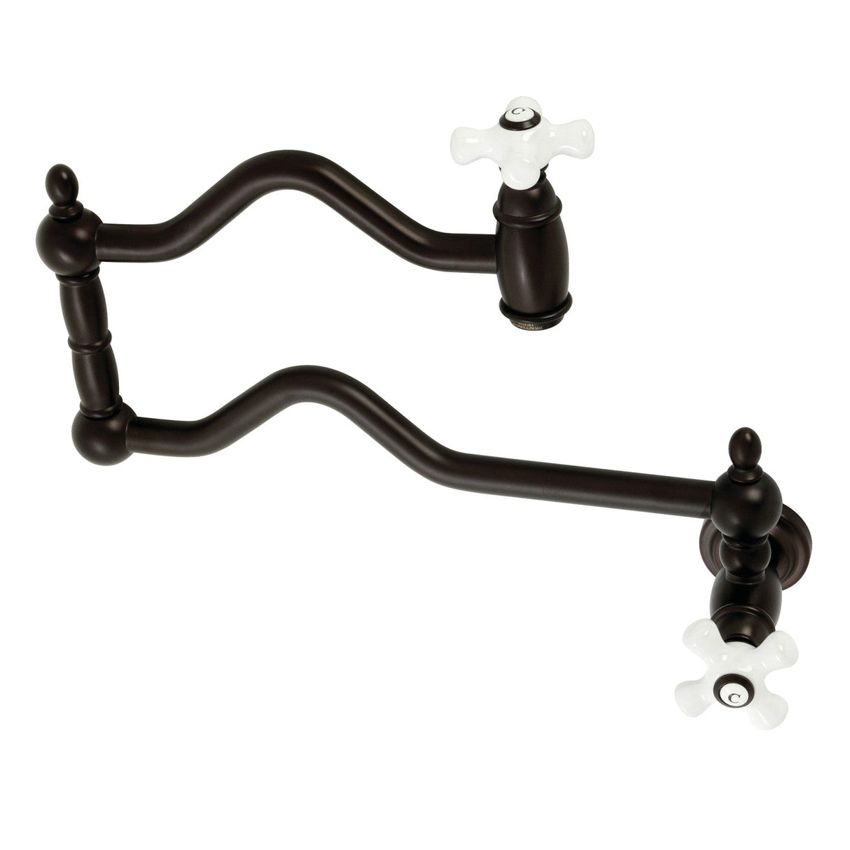 Heritage KS2105PX Two-Handle Pot Filler, Oil Rubbed Bronze