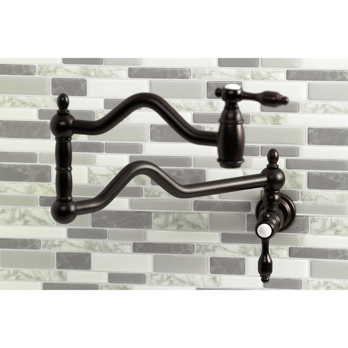 Tudor KS2105TAL Two-Handle Pot Filler, Oil Rubbed Bronze