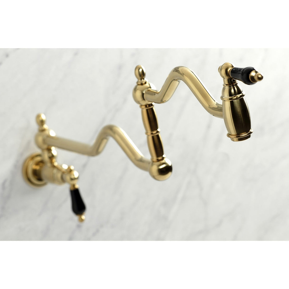 Duchess KS2107PKL Two-Handle Pot Filler, Brushed Brass