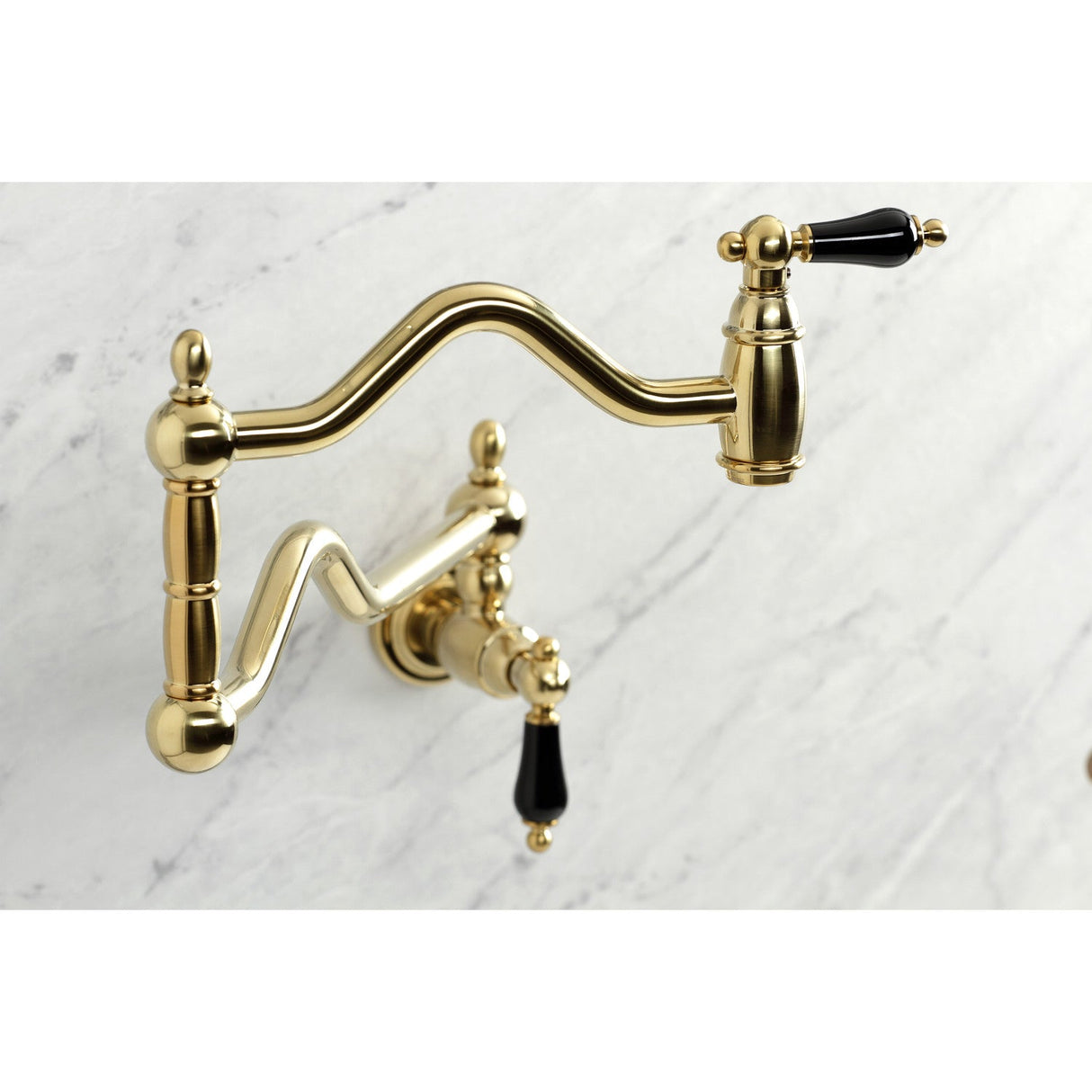 Duchess KS2107PKL Two-Handle Pot Filler, Brushed Brass