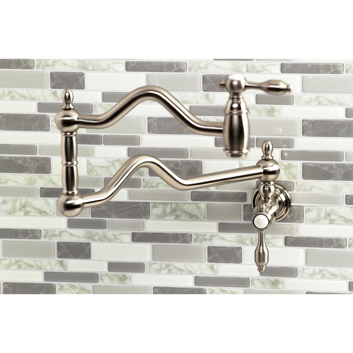 Tudor KS2108TAL Two-Handle Pot Filler, Brushed Nickel
