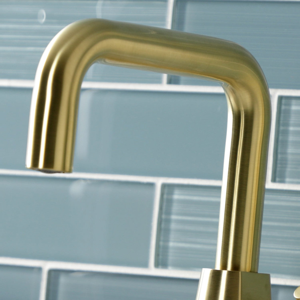 Constantine KS2267DX Two-Handle 1-Hole Deck Mount Bathroom Faucet with Push Pop-Up, Brushed Brass