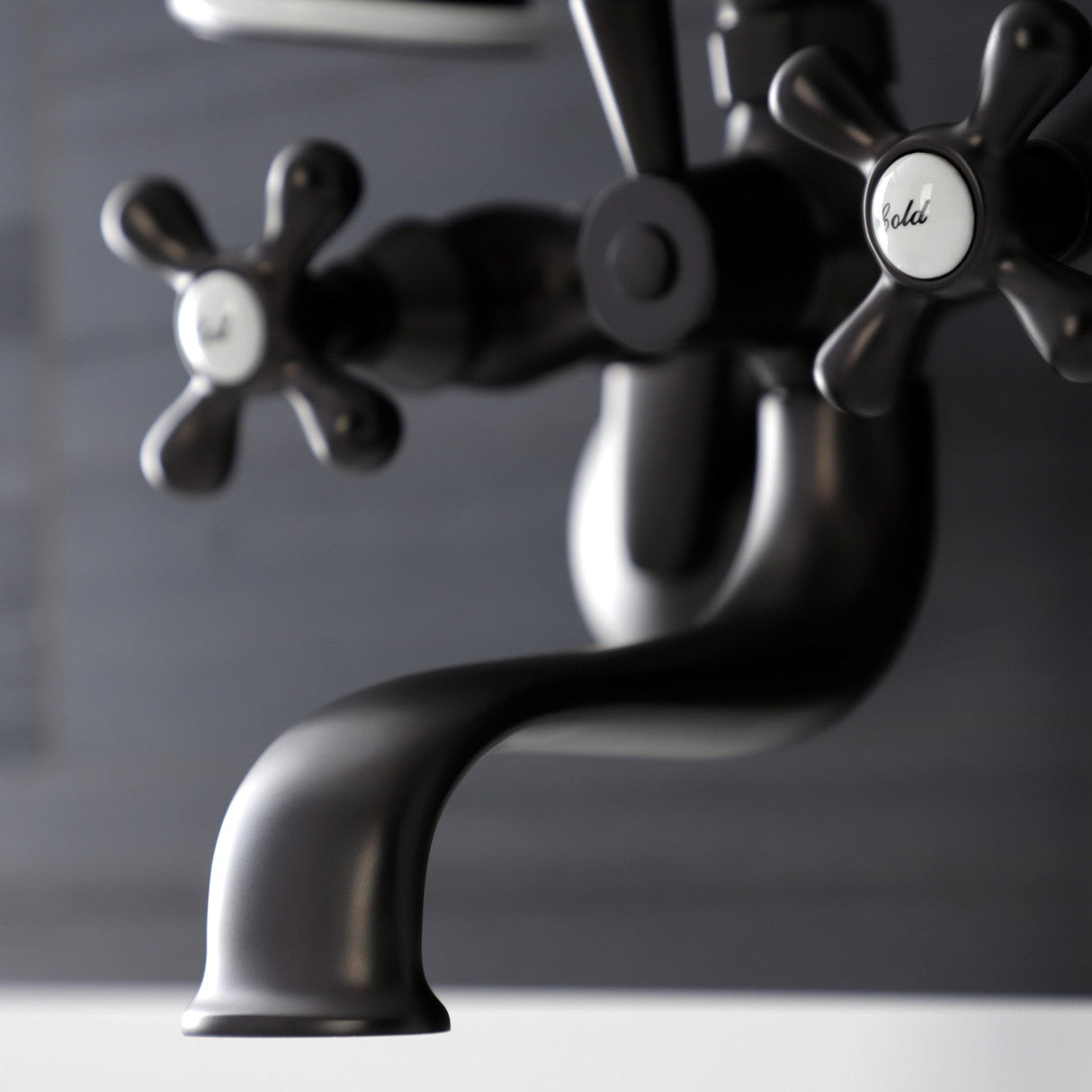 Kingston KS226ORB Two-Handle Clawfoot Tub Faucet with Hand Shower, Oil Rubbed Bronze