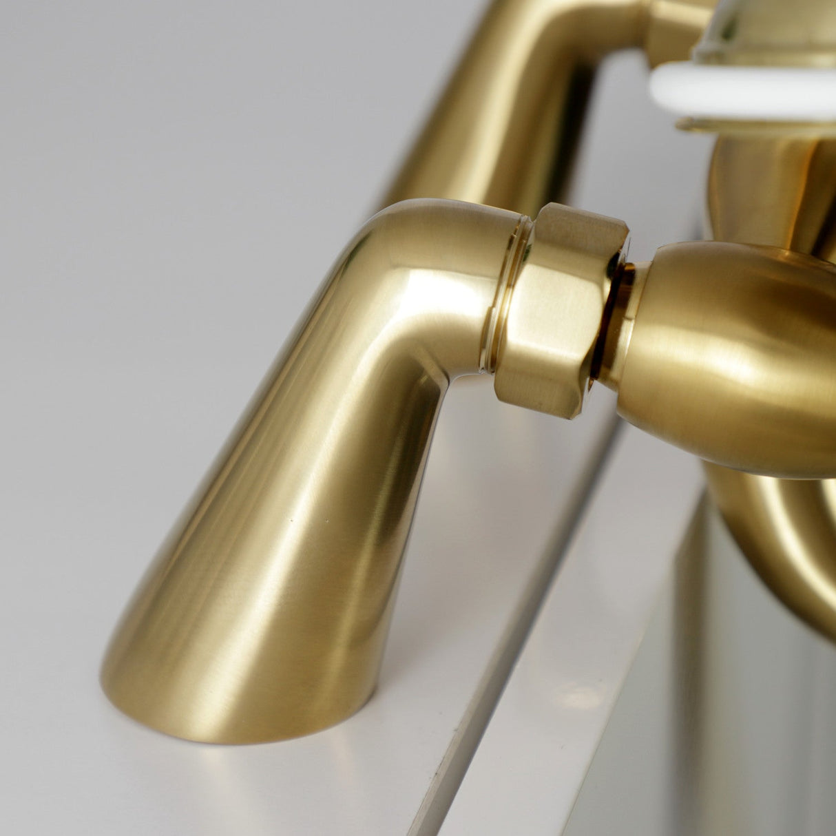 Kingston KS227SB Three-Handle 2-Hole Deck Mount Clawfoot Tub Faucet with Handshower, Brushed Brass