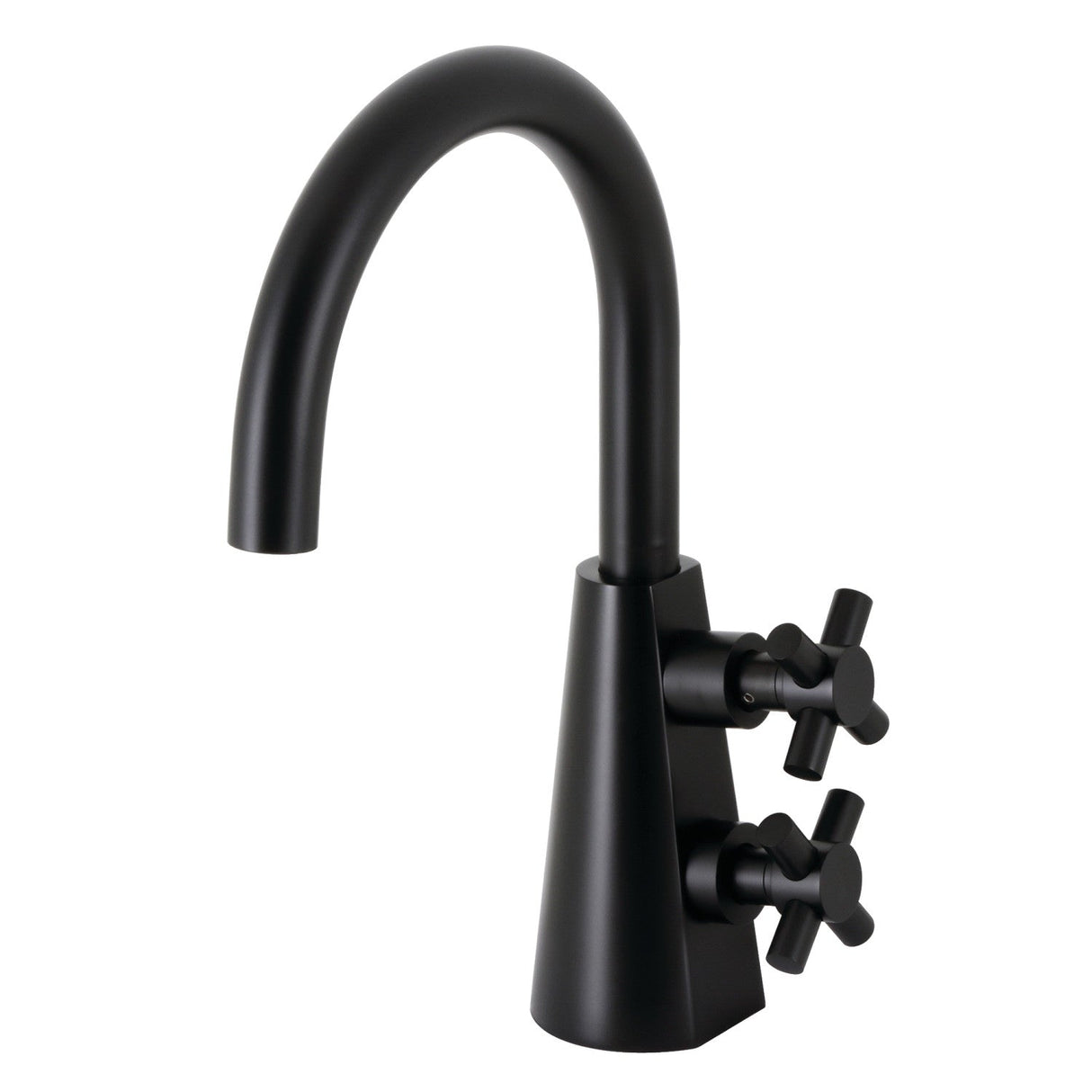 Constantine KS2290DX Two-Handle 1-Hole Deck Mount Bathroom Faucet with Push Pop-Up, Matte Black