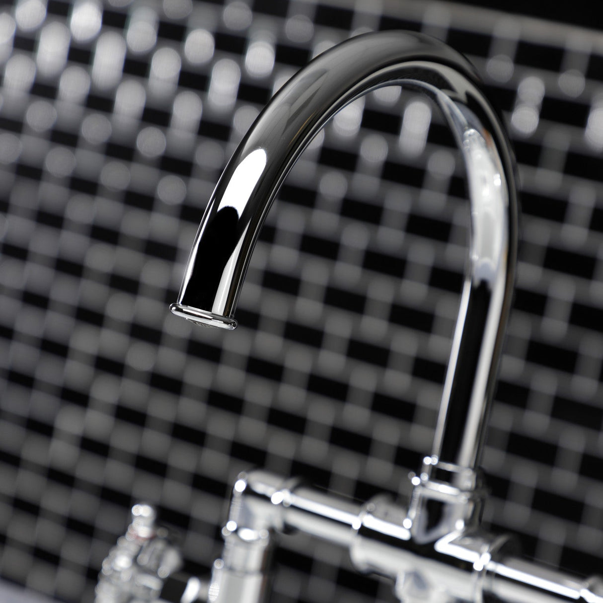 Fuller KS2331CG Two-Handle 4-Hole Deck Mount Bridge Kitchen Faucet with Brass Sprayer, Polished Chrome