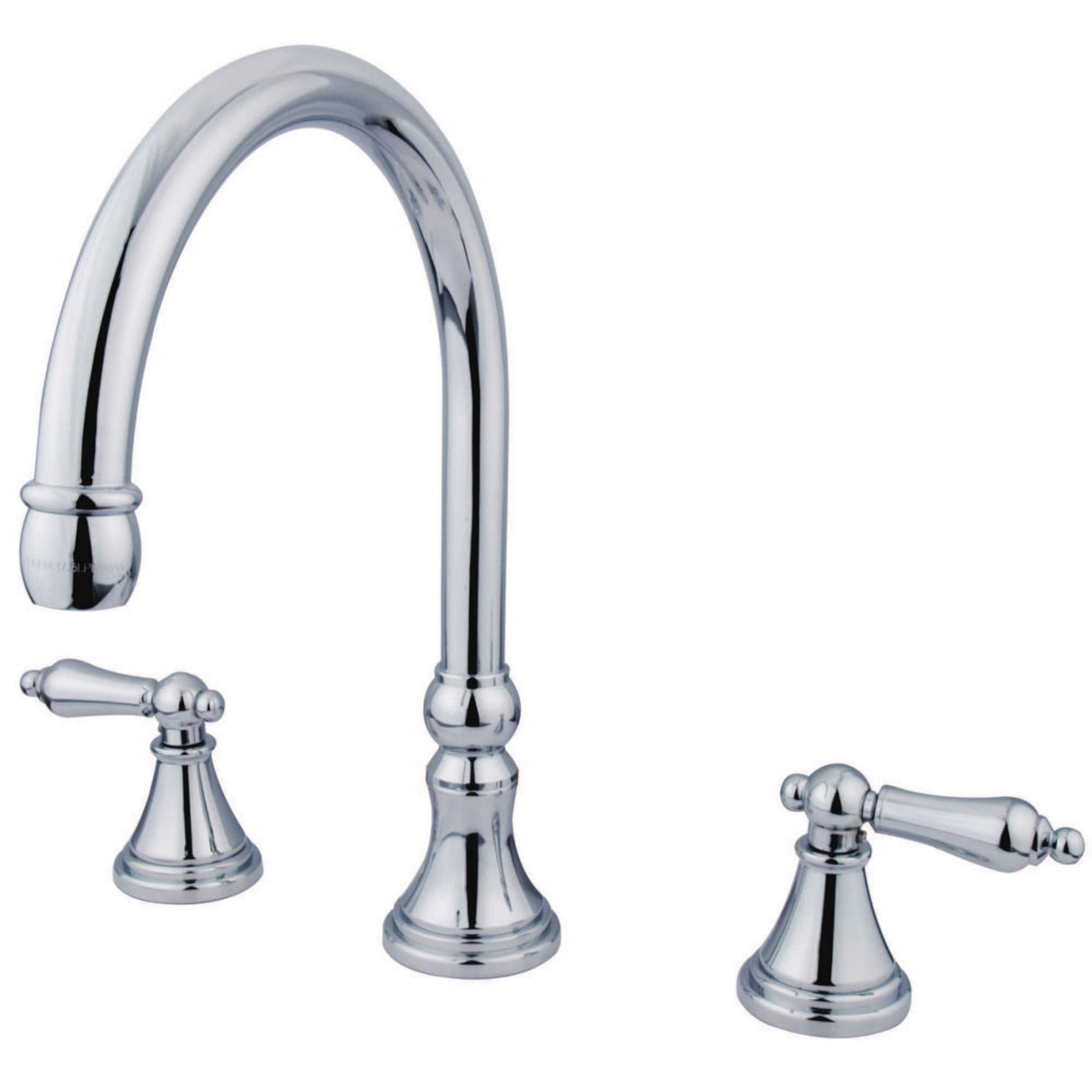 Roman KS2341AL Two-Handle 3-Hole Deck Mount Roman Tub Faucet, Polished Chrome