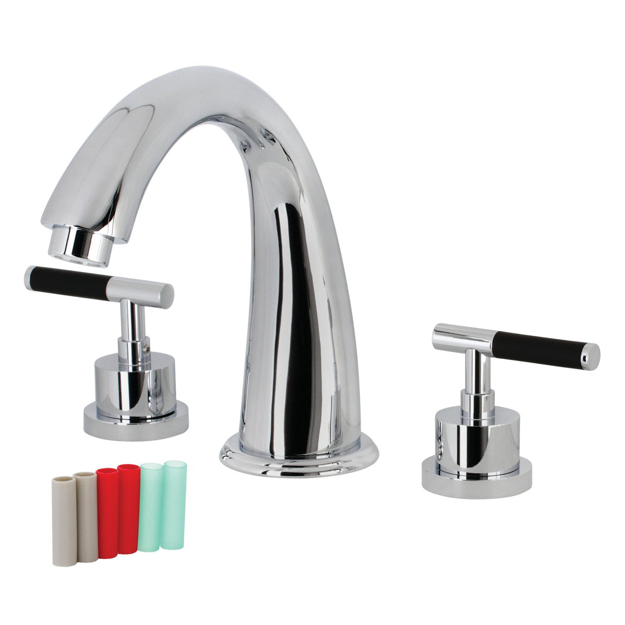 Kaiser KS2361CKL Two-Handle 3-Hole Deck Mount Roman Tub Faucet, Polished Chrome