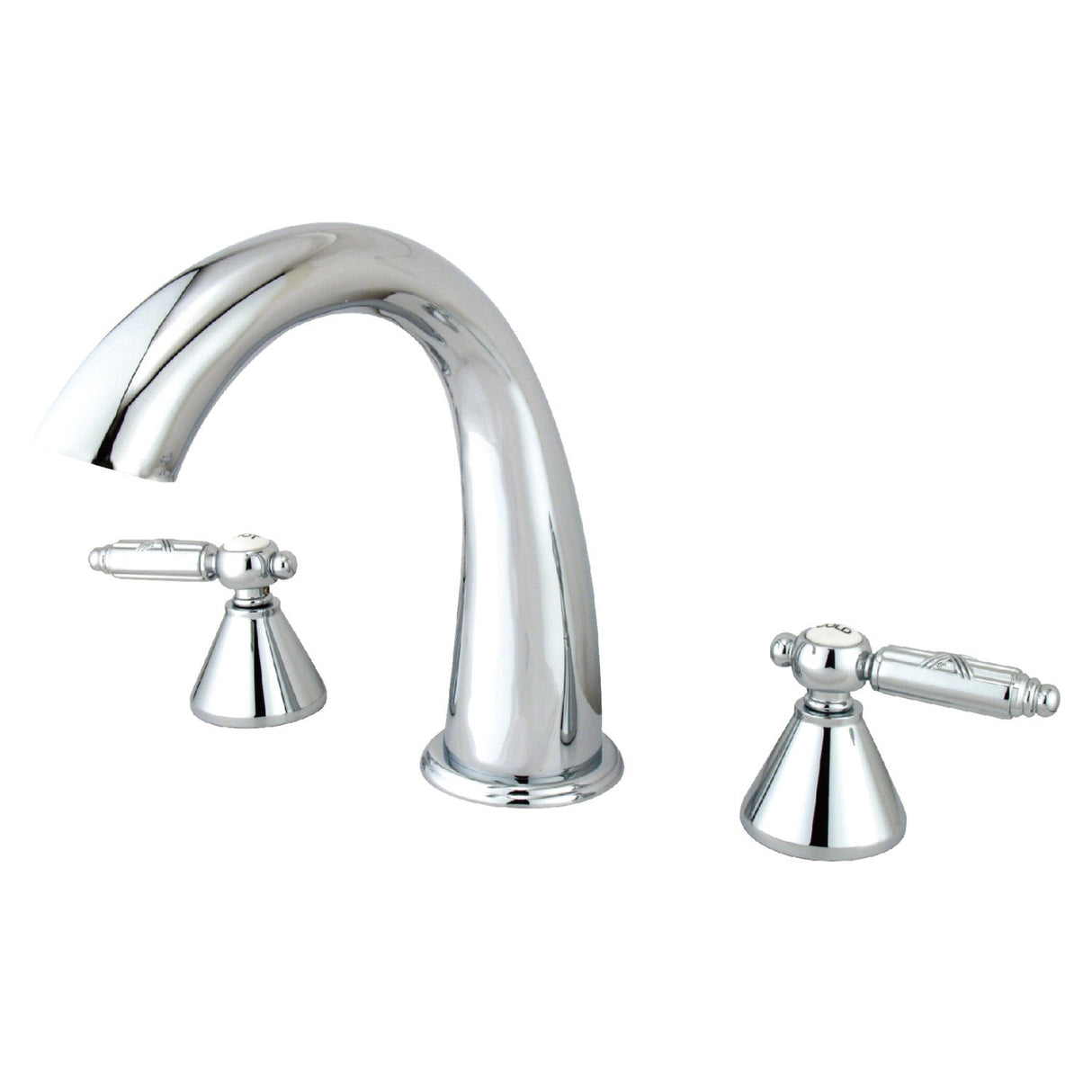 Roman KS2361GL Two-Handle 3-Hole Deck Mount Roman Tub Faucet, Polished Chrome