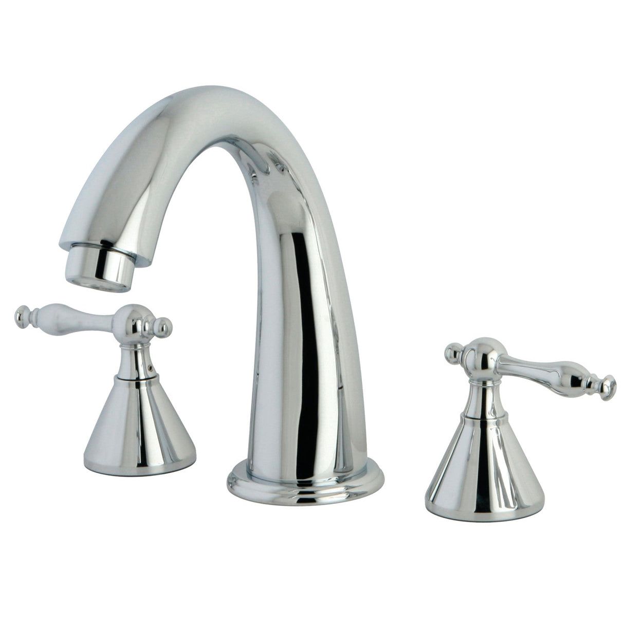 Naples KS2361NL Two-Handle 3-Hole Deck Mount Roman Tub Faucet, Polished Chrome