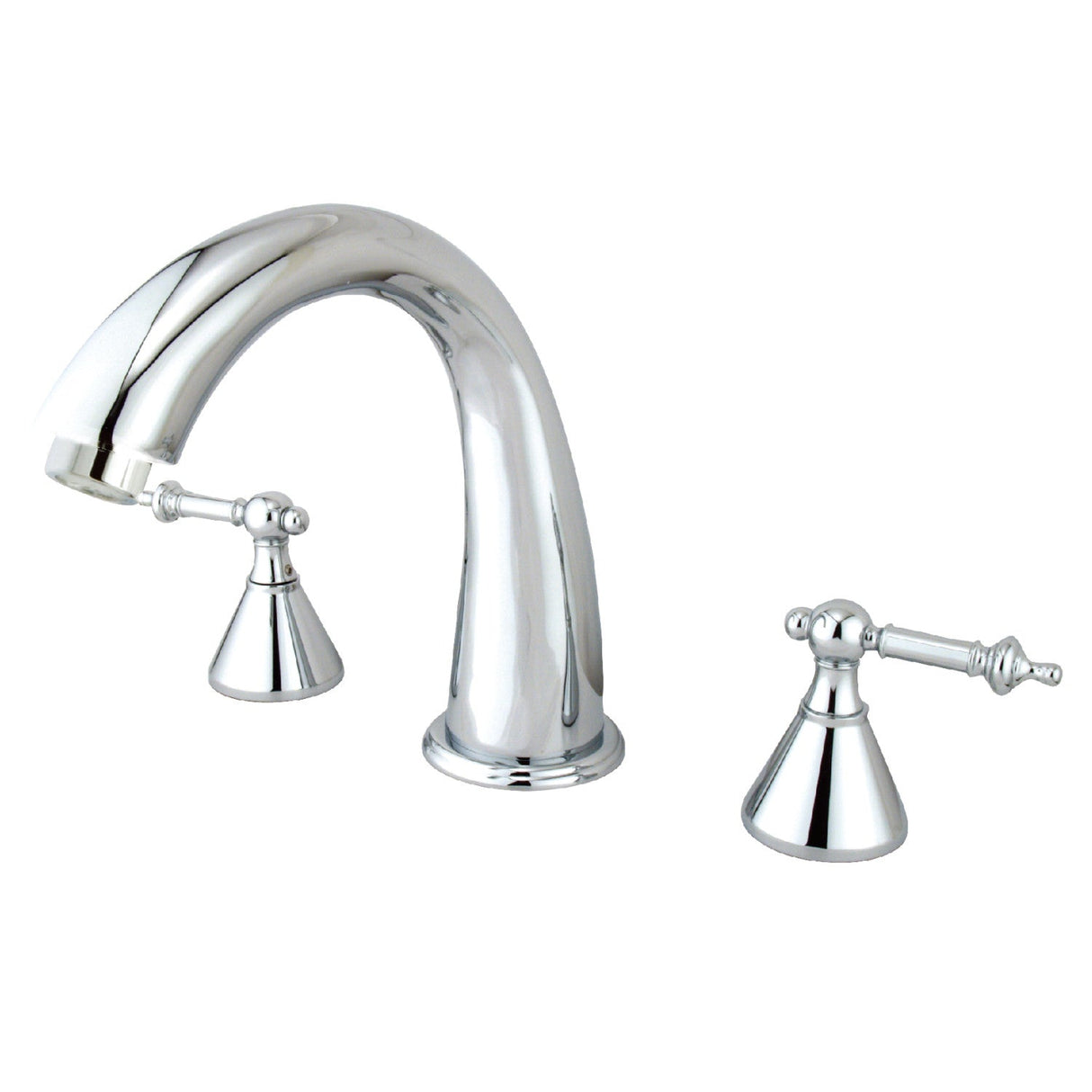 Roman KS2361TL Two-Handle 3-Hole Deck Mount Roman Tub Faucet, Polished Chrome