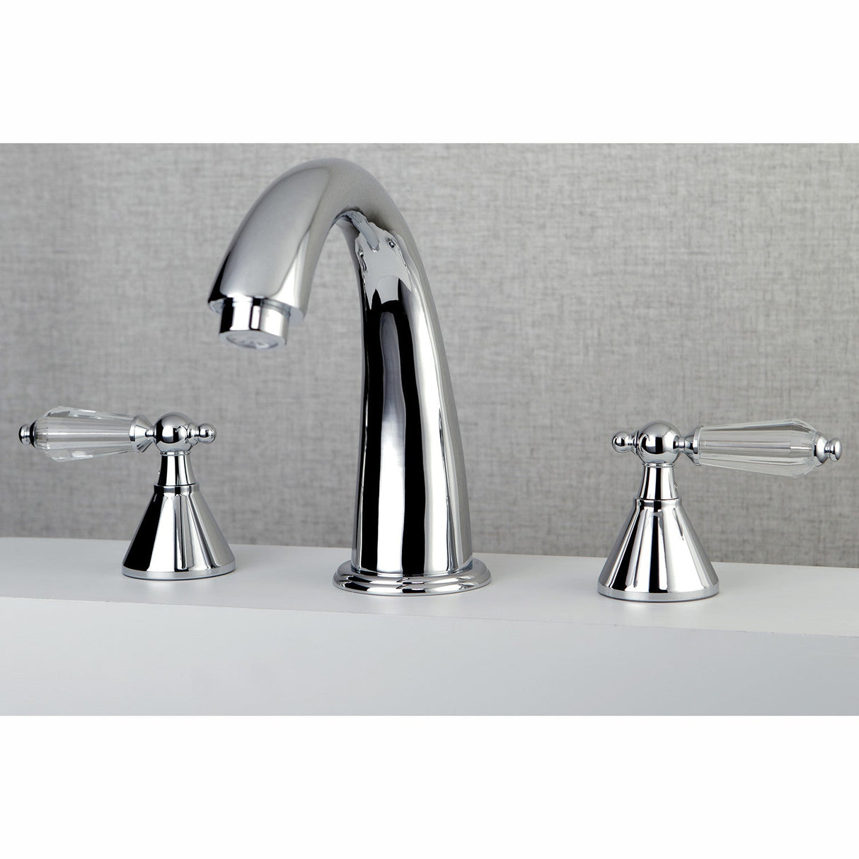 Wilshire KS2361WLL Two-Handle 3-Hole Deck Mount Roman Tub Faucet, Polished Chrome