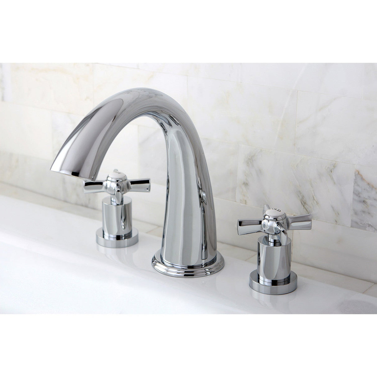 Millennium KS2361ZX Two-Handle 3-Hole Deck Mount Roman Tub Faucet, Polished Chrome