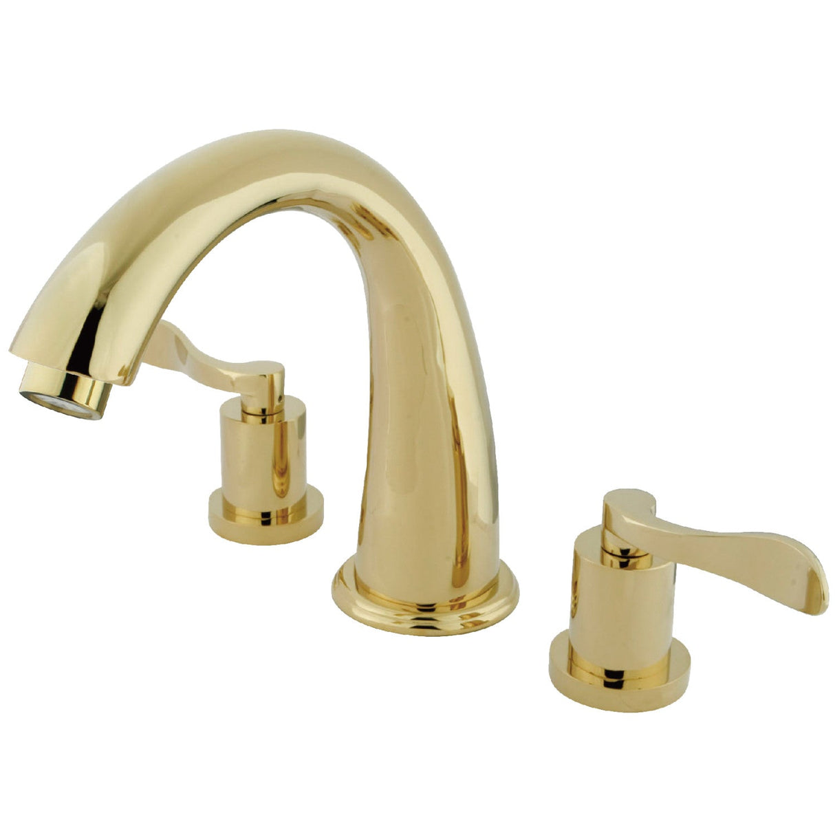 Vintage KS2362DFL Two-Handle 3-Hole Deck Mount Roman Tub Faucet, Polished Brass