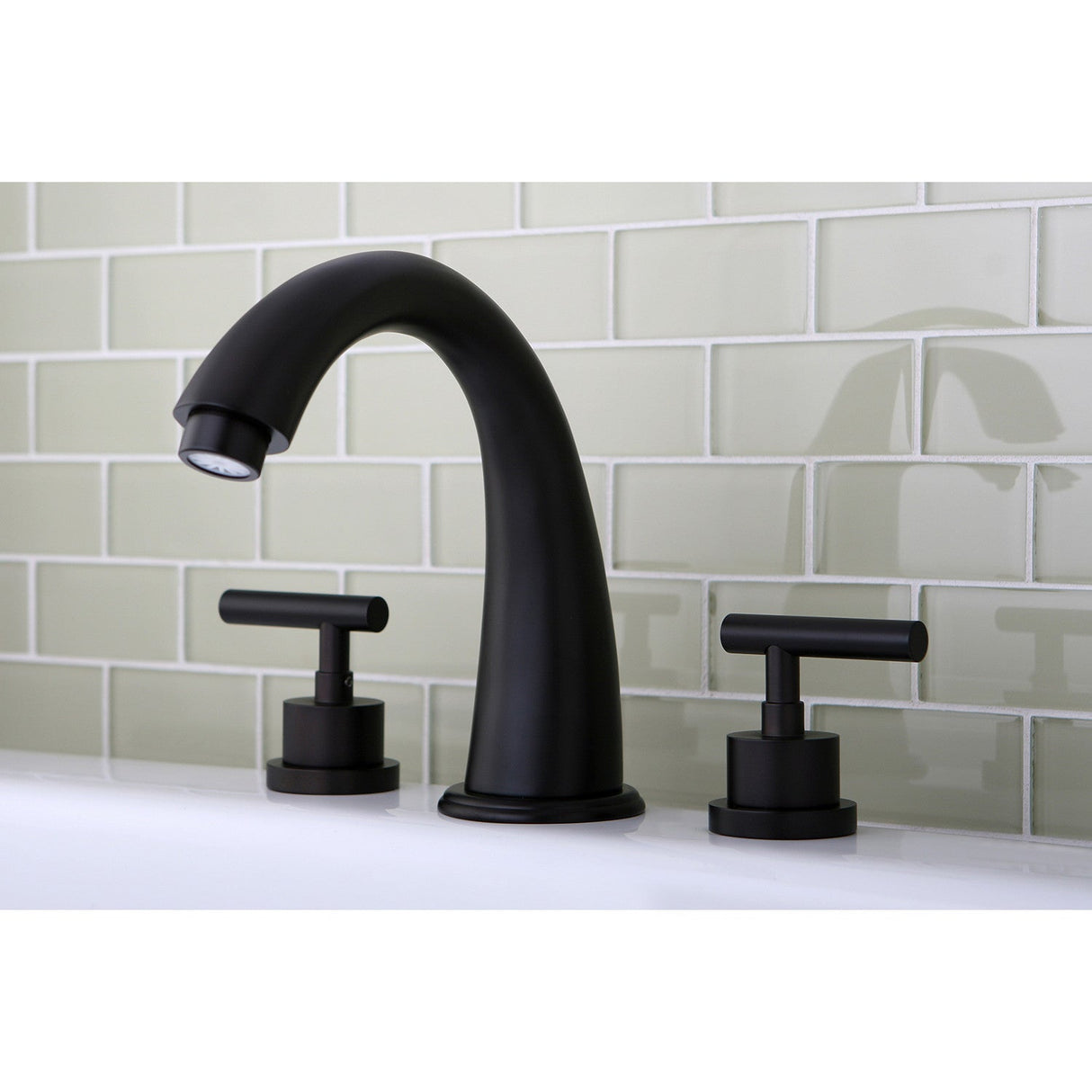 Manhattan KS2365CML Two-Handle 3-Hole Deck Mount Roman Tub Faucet, Oil Rubbed Bronze