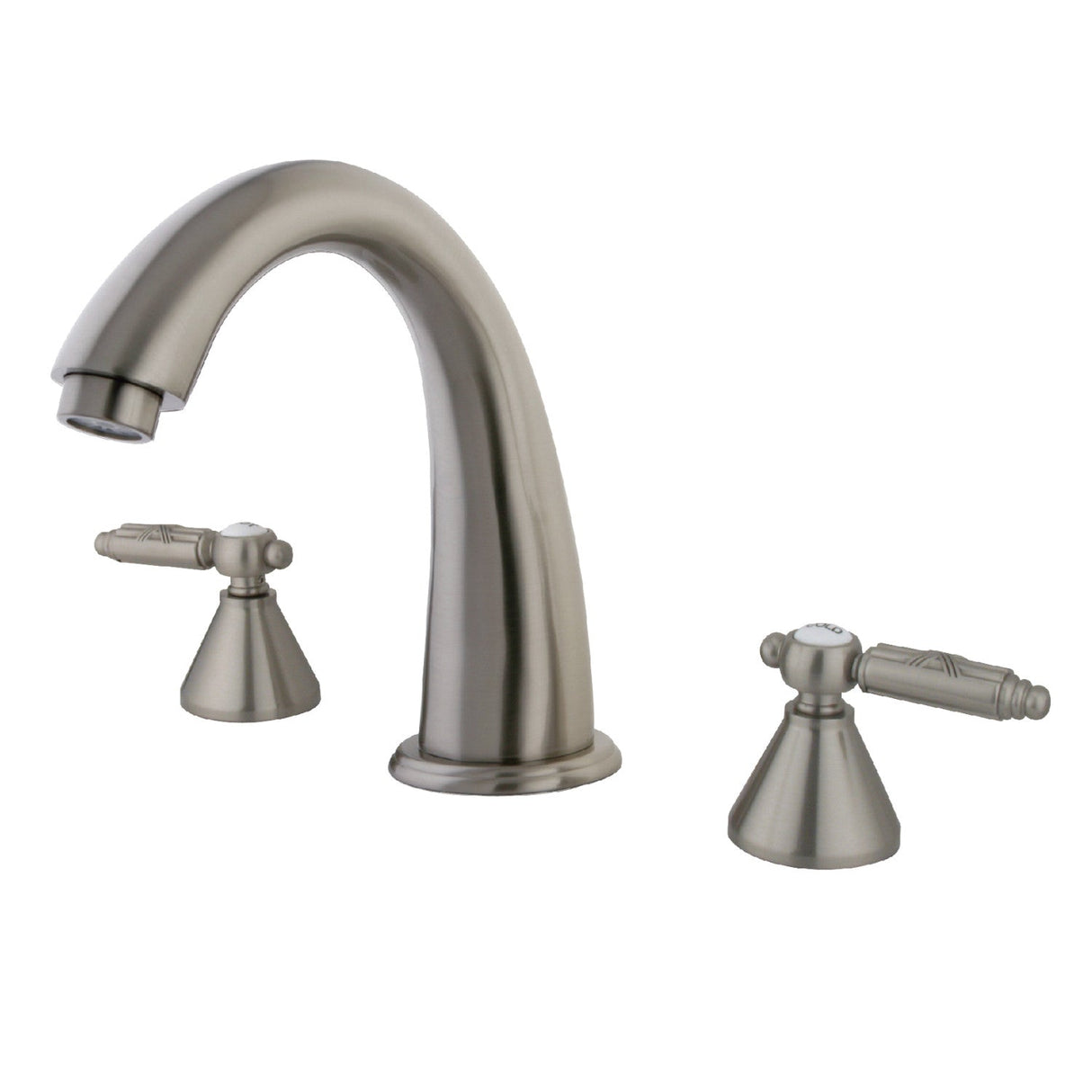 Roman KS2368GL Two-Handle 3-Hole Deck Mount Roman Tub Faucet, Brushed Nickel