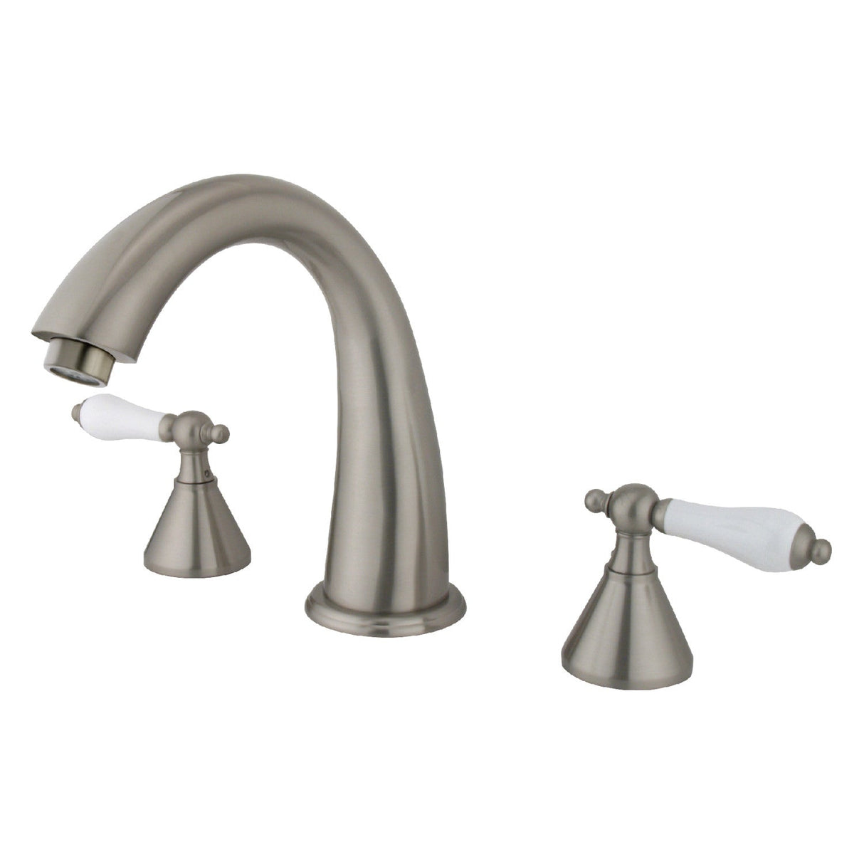 Naples KS2368PL Two-Handle 3-Hole Deck Mount Roman Tub Faucet, Brushed Nickel