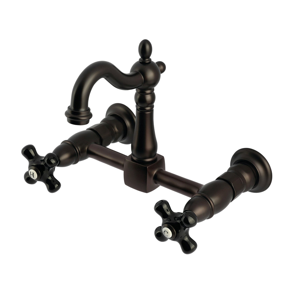 Duchess KS2445PKX Two-Handle 2-Hole Wall Mount Kitchen Faucet, Oil Rubbed Bronze