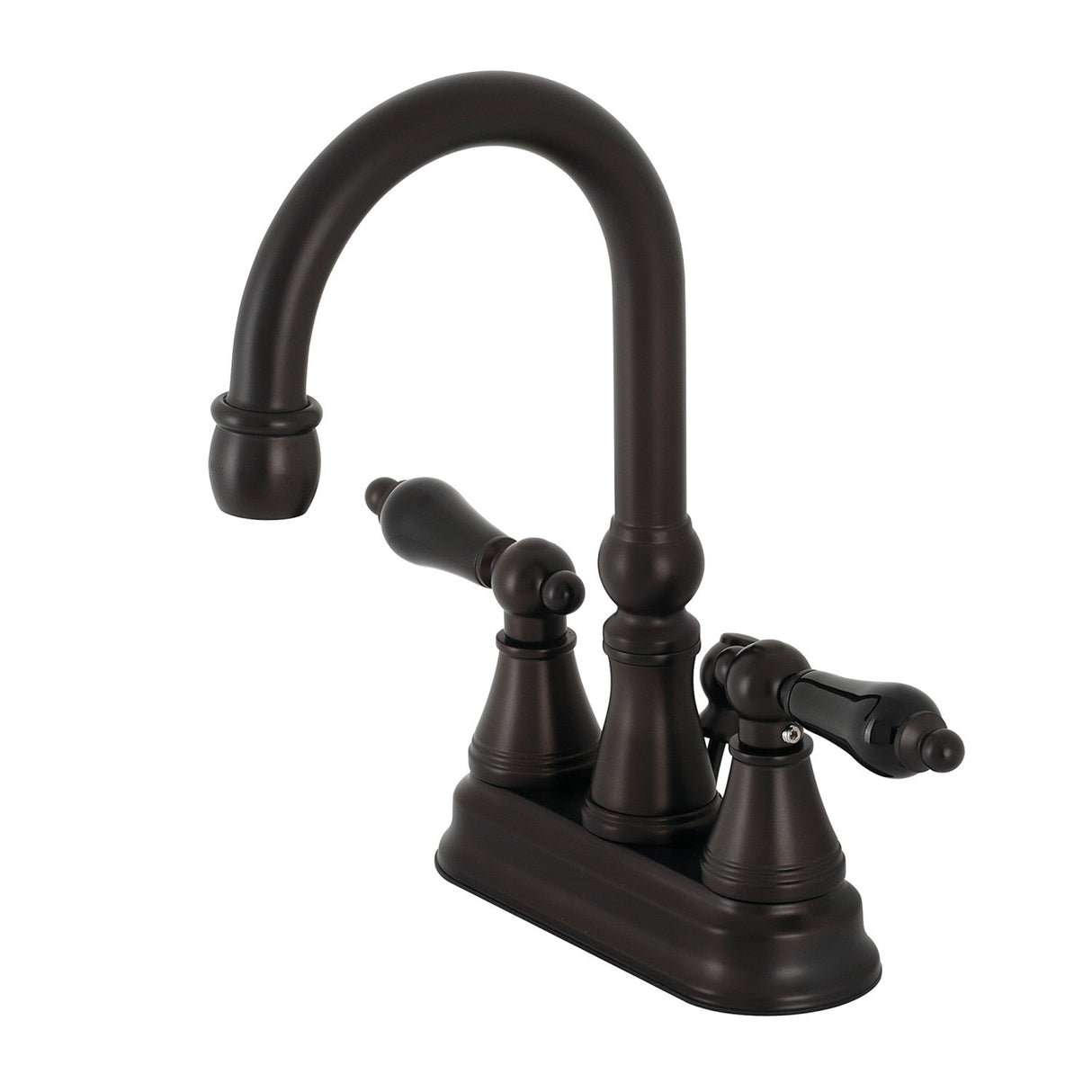 Duchess KS2615PKL Two-Handle Deck Mount 4" Centerset Bathroom Faucet with Brass Pop-Up, Oil Rubbed Bronze
