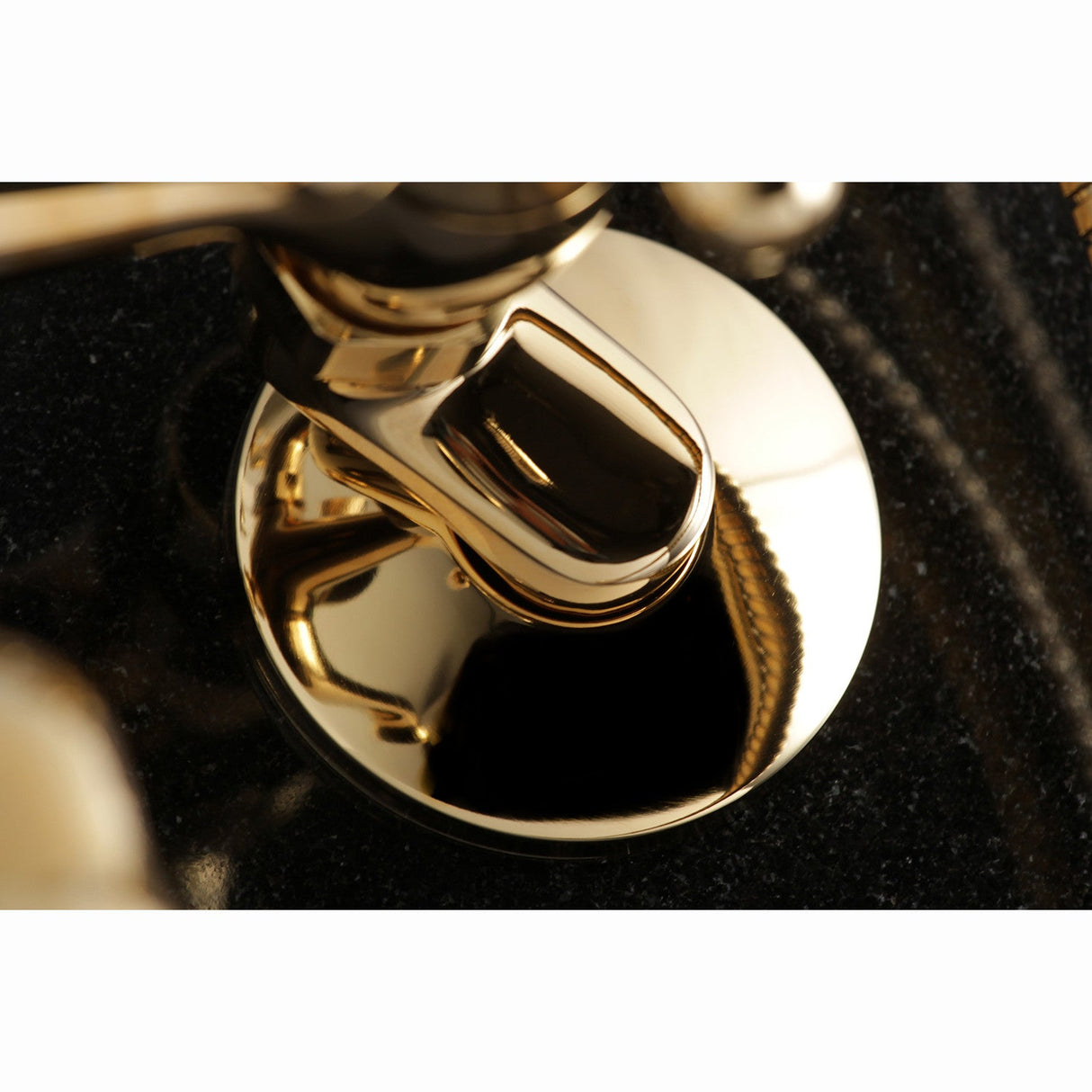 Kingston KS265PB Three-Handle 2-Hole Tub Wall Mount Clawfoot Tub Faucet with Hand Shower, Polished Brass