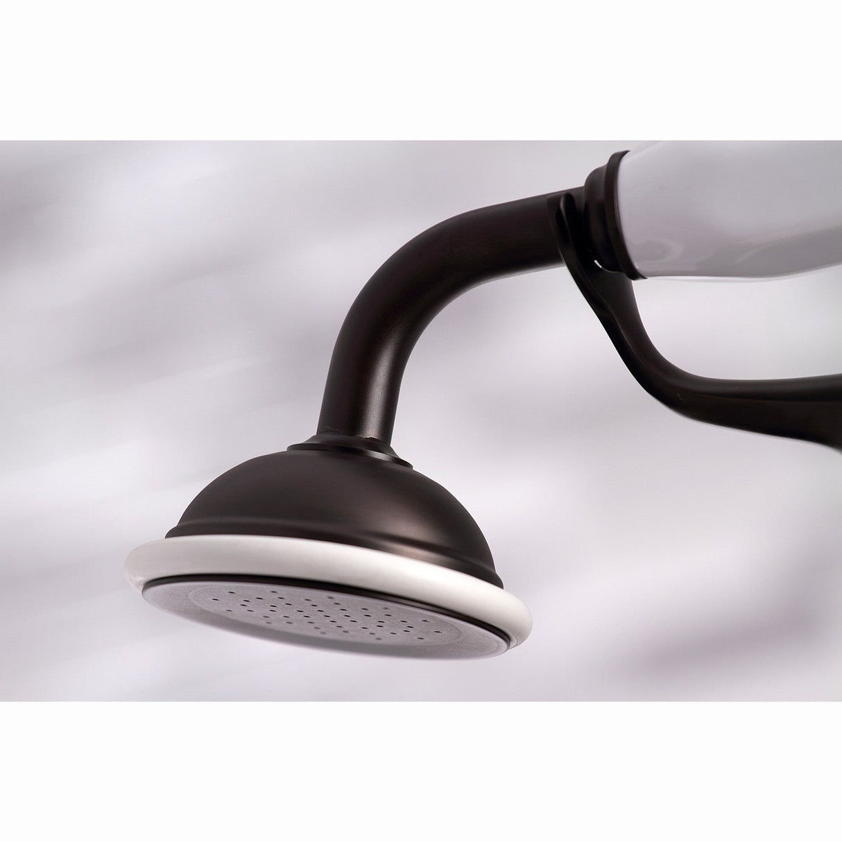 Kingston KS267ORB Three-Handle 2-Hole Deck Mount Clawfoot Tub Faucet with Hand Shower, Oil Rubbed Bronze