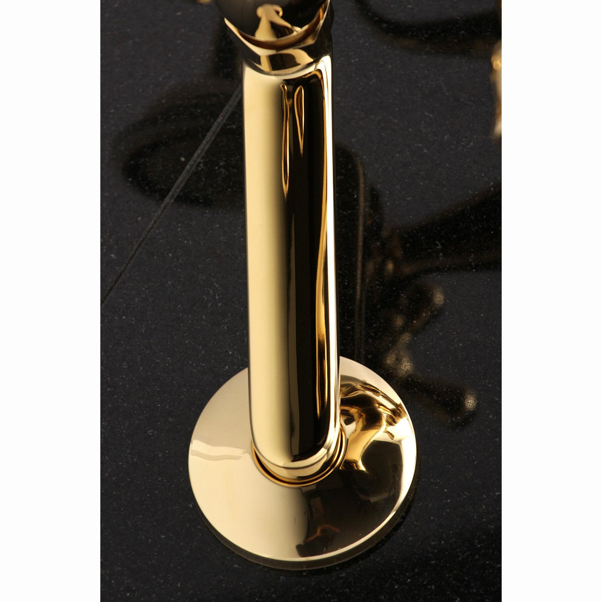 Kingston KS269PB Three-Handle 2-Hole Tub Wall Mount Clawfoot Tub Faucet with Hand Shower, Polished Brass