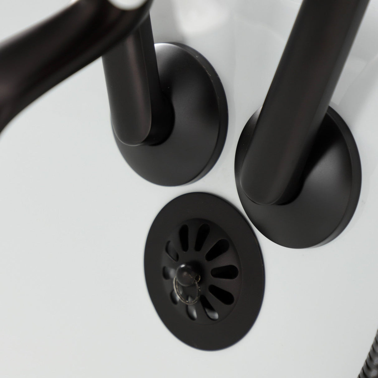 Kingston KS269PXORB Three-Handle 2-Hole Tub Wall Mount Clawfoot Tub Faucet with Hand Shower, Oil Rubbed Bronze