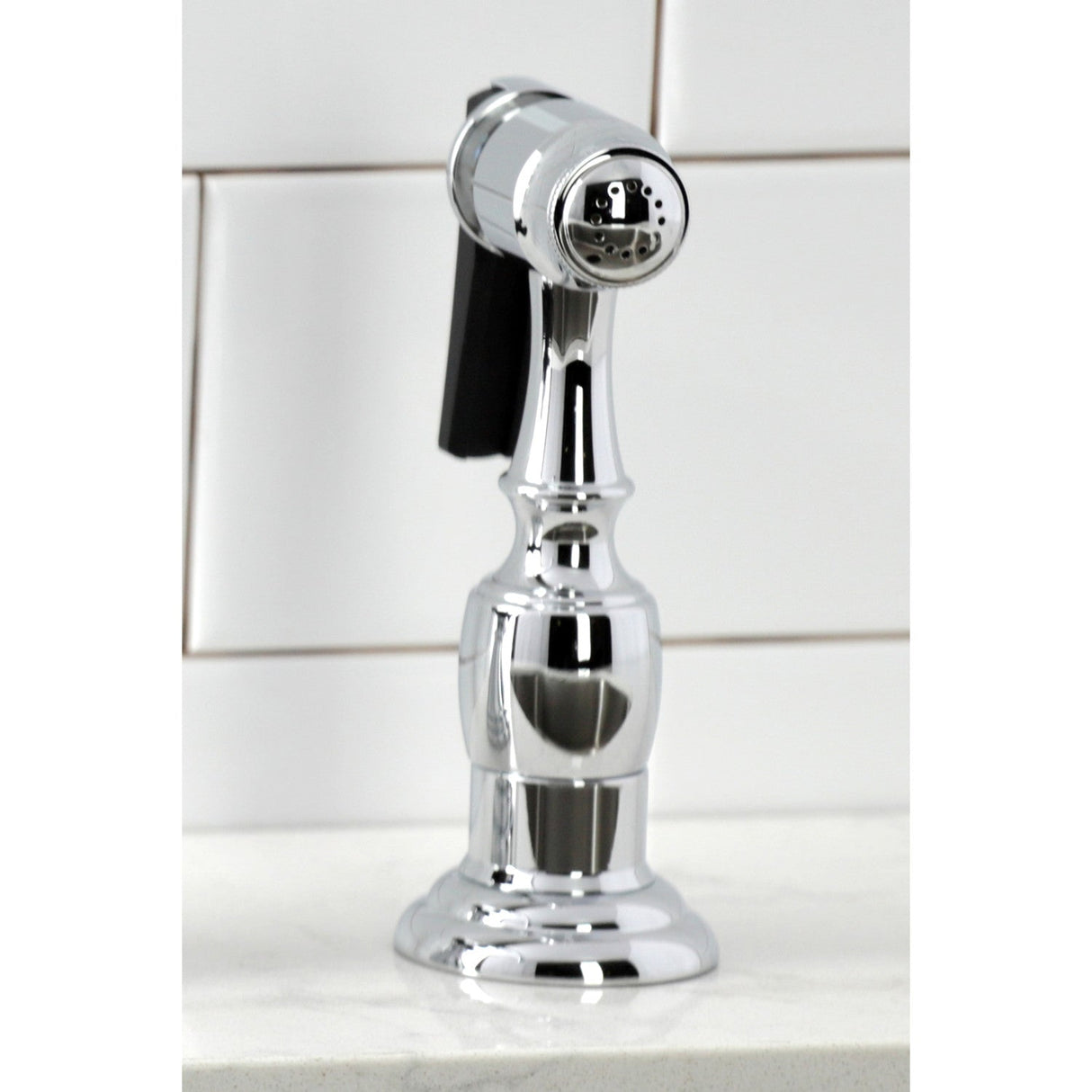 Duchess KS2791PKLBS Widespread Kitchen Faucet with Brass Sprayer, Polished Chrome