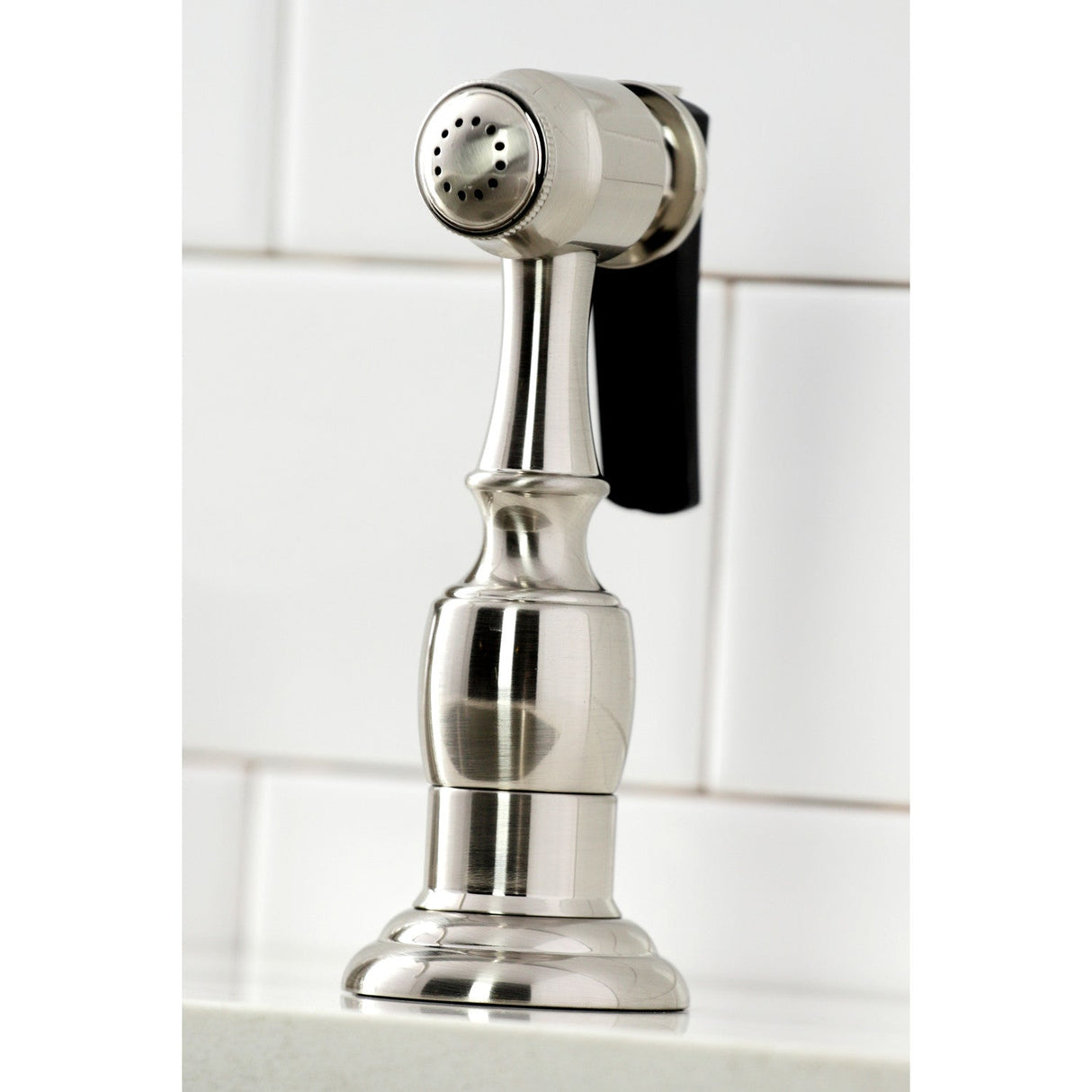 Duchess KS2798PKLBS Widespread Kitchen Faucet with Brass Sprayer, Brushed Nickel