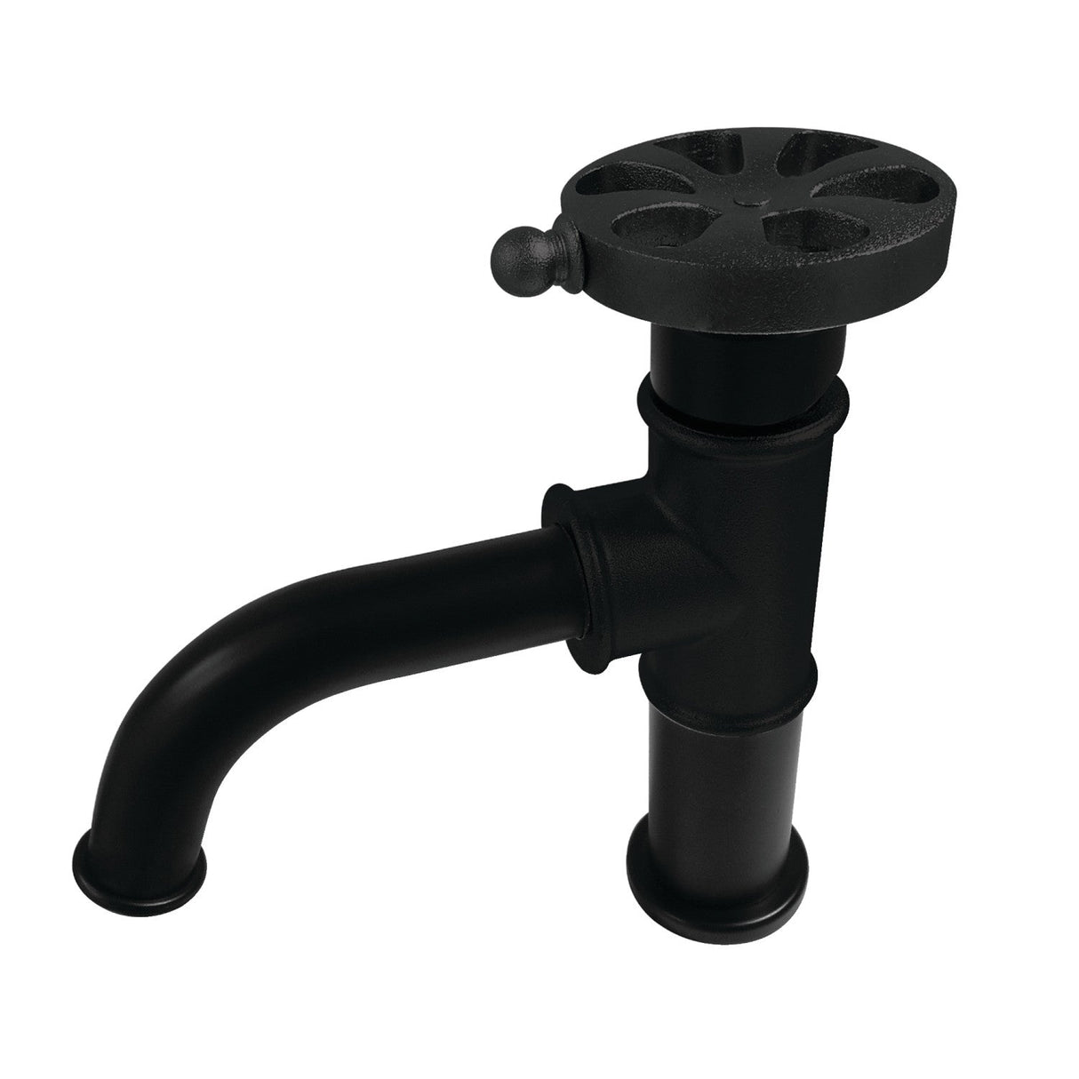 Belknap KS2820RX Single-Handle 1-Hole Deck Mount Bathroom Faucet with Push Pop-Up, Matte Black