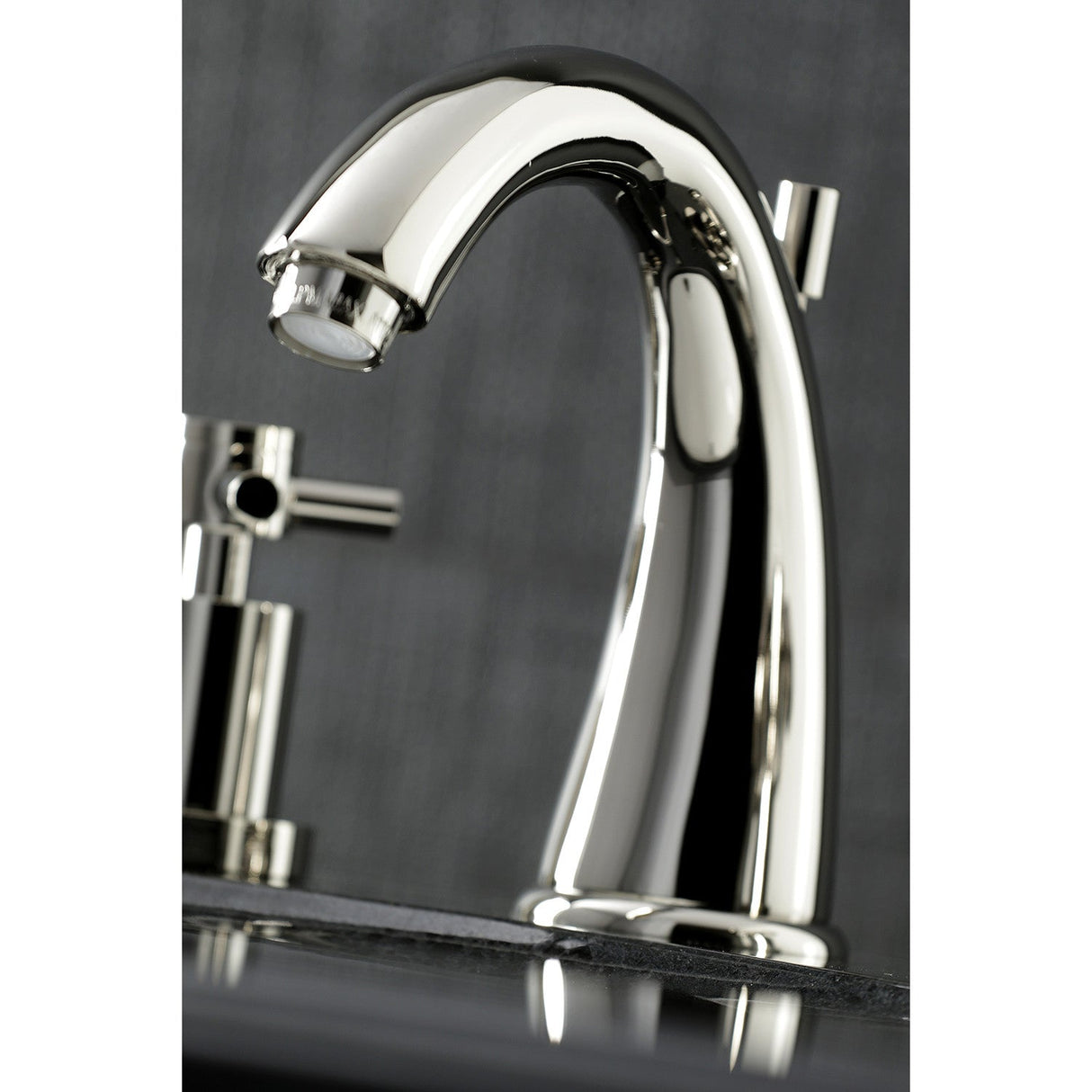 Concord KS2966DX Two-Handle 3-Hole Deck Mount Widespread Bathroom Faucet with Brass Pop-Up, Polished Nickel