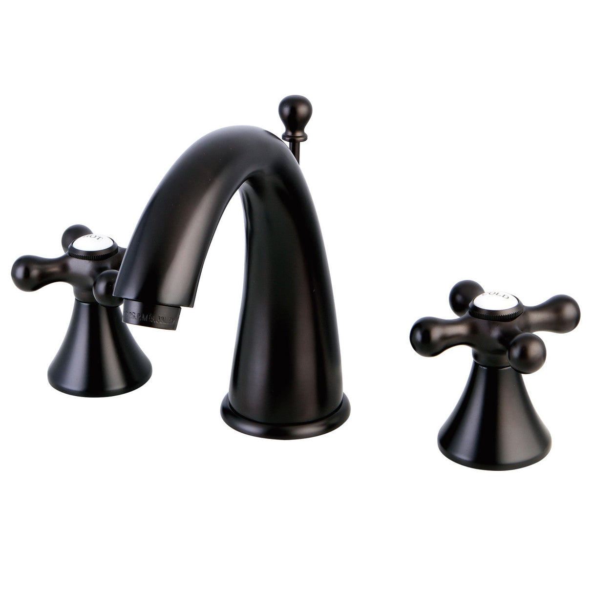 Naples KS2975AX Two-Handle 3-Hole Deck Mount Widespread Bathroom Faucet with Brass Pop-Up, Oil Rubbed Bronze